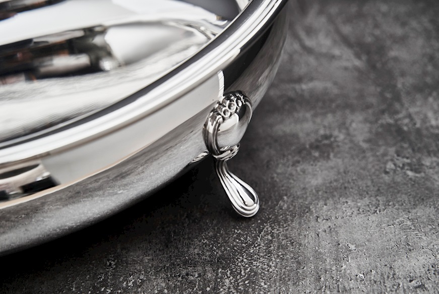 Ciotola ovale argento in stile Inglese con 4 piedini Selezione Zanolli