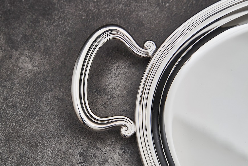 Vassoio ovale argento in stile Inglese Selezione Zanolli