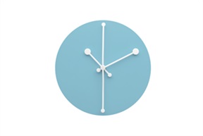 Orologio da parete Dotty Clock acciaio azzurro