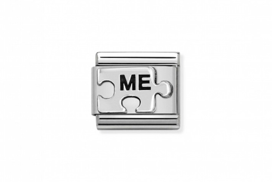 Puzzle Me Composable acciaio e argento Nomination