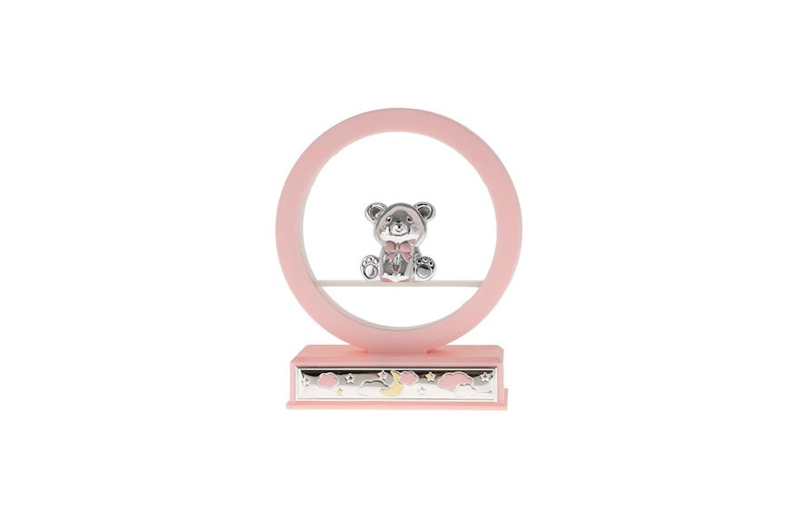 Music box Teddy Bear pvd Silver pink Selezione Zanolli
