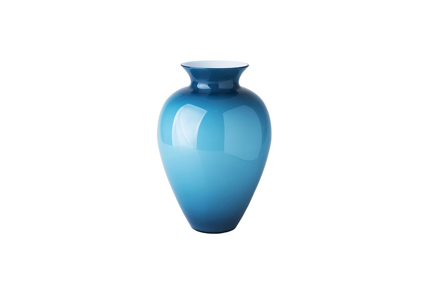 Vaso Labuan vetro di Murano colore orizzonte e lattimo Venini