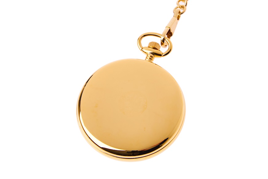 Orologio da taschino Mount Royal acciaio dorato con quadrante bianco Selezione Zanolli