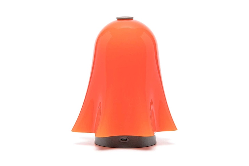 Lampada da tavolo Fantasmino ricaricabile colore arancio Venini