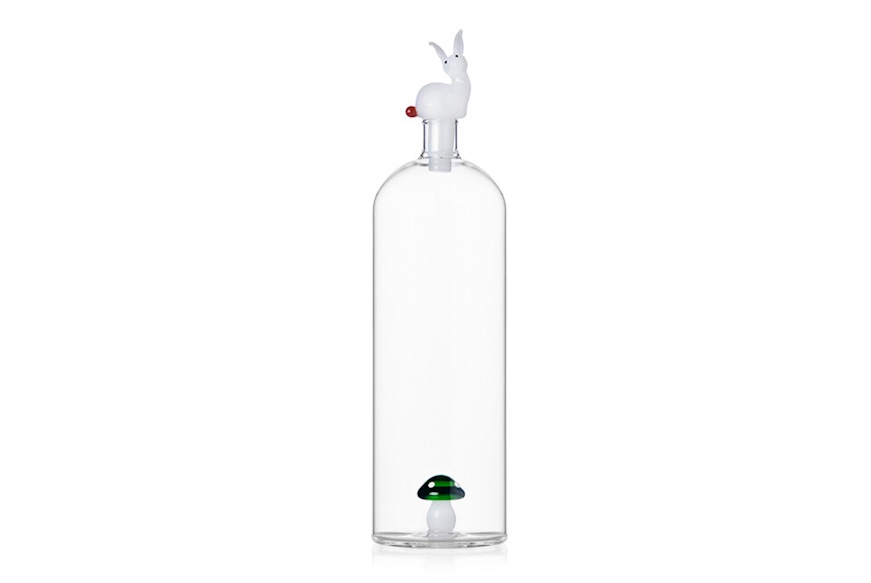 Bottle Alice Green Mushroom and White Rabbit Ichendorf