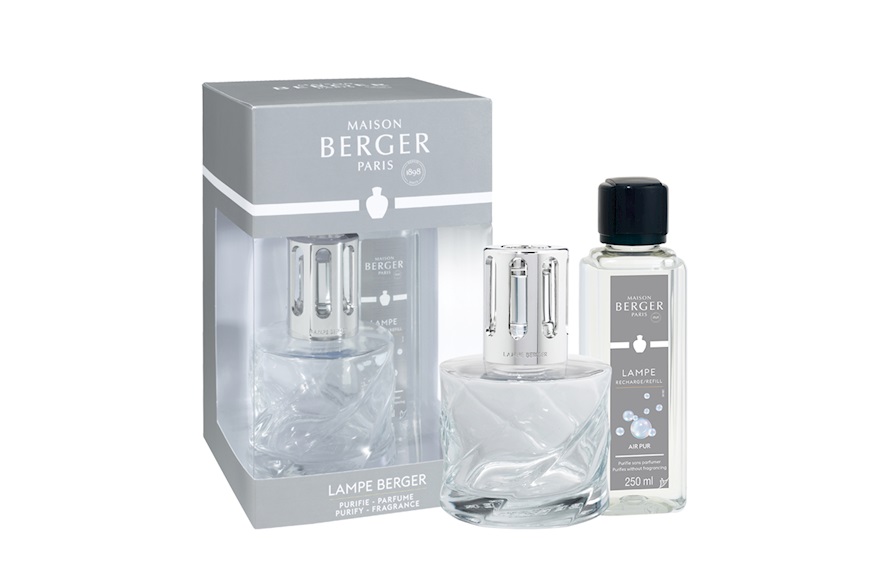 Gift Pack Lamp Spirale Transparent with 250 ml perfume Air Pour Maison Berger Paris