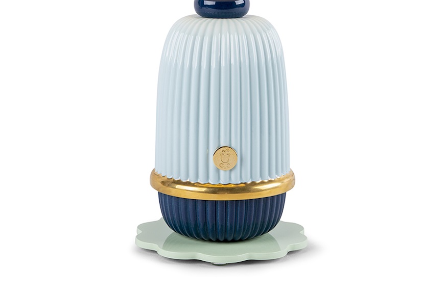 Lamp Kokeshi porcelain blue Lladro'
