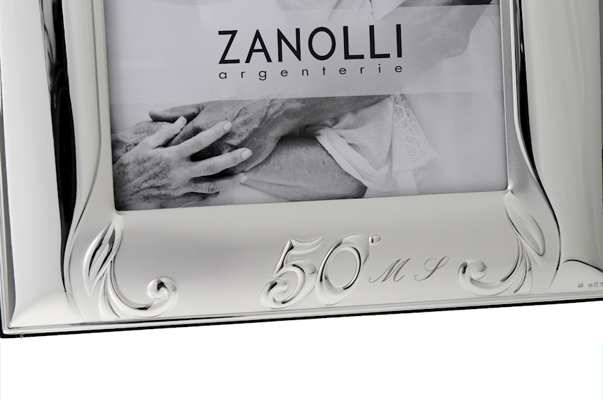 Cornice 50° anniversario argento bilaminato Selezione Zanolli