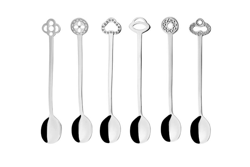 Party spoon set Party Oriental steel 6 pieces Sambonet