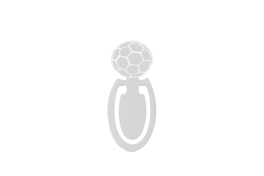 Segnalibro Pallone di Calcio argento con sacchetto portaconfetti Selezione Zanolli