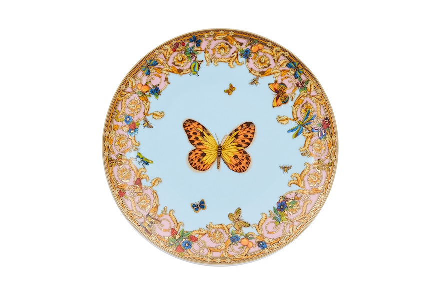 Plate Le Jardin porcelain Versace