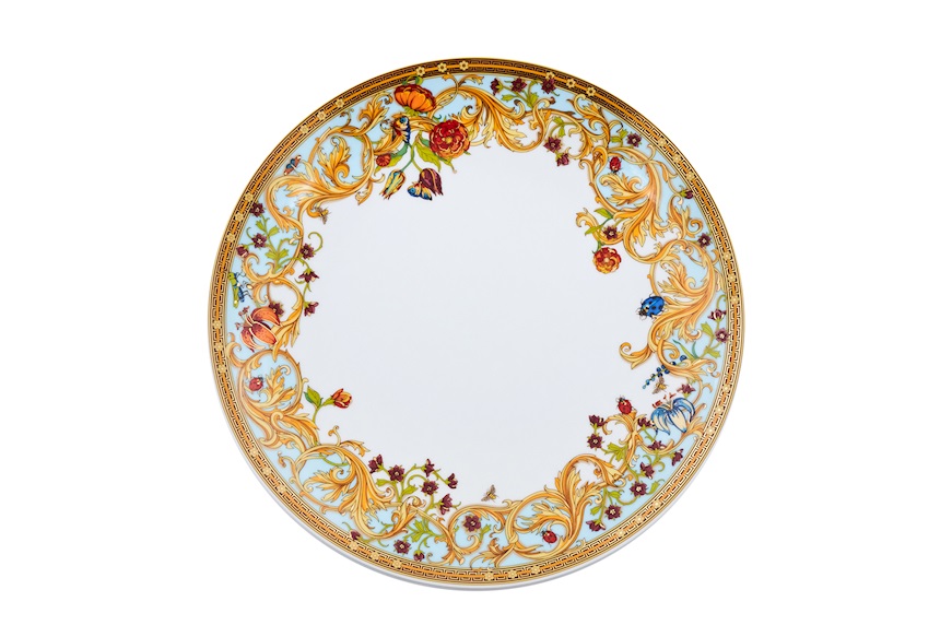 Dinner plate Le Jardin porcelain Versace
