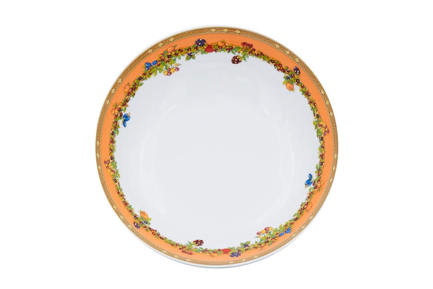 Soup plate Le Jardin porcelain Versace