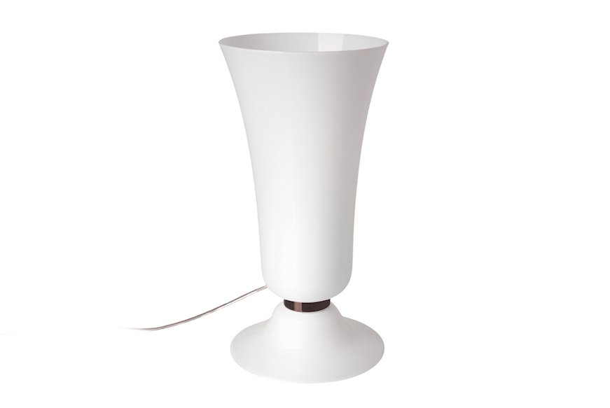 Table lamp Anni Trenta Murano glass white Venini