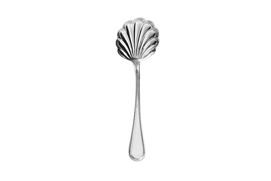 Shell sugar spoon silver in English style Selezione Zanolli