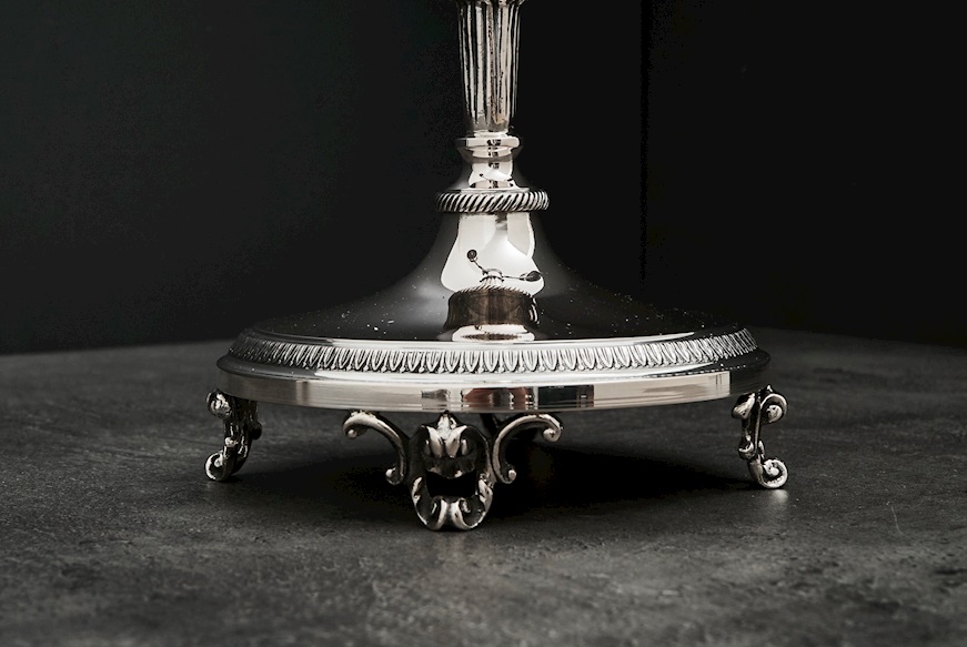 Candelabro argento a tre fiamme in stile Impero Selezione Zanolli
