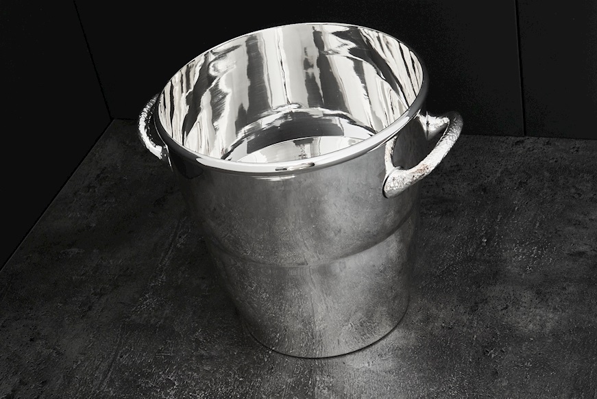 Ice Bucket silver with handles Selezione Zanolli