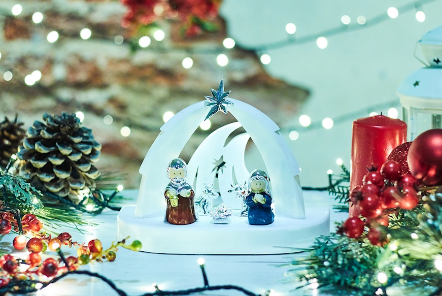 Nativity with Hut and LED light Selezione Zanolli