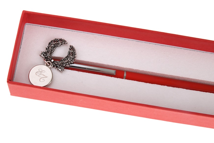 Pen with laurel pendant and box Selezione Zanolli