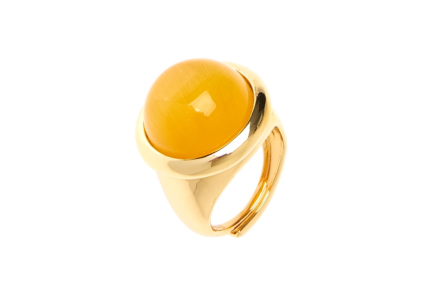 Ring Crystal Magic with yellow cat's eye stone Sovrani