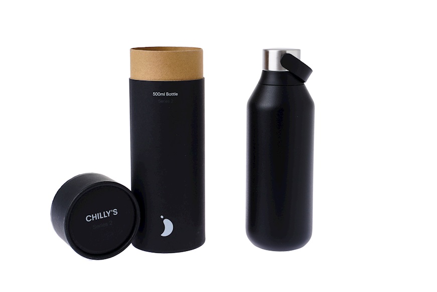 Thermal bottle steel abyss black Chilly's Bottles