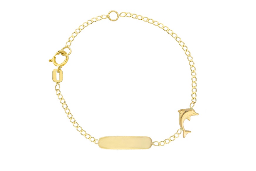 Bracelet gold 750‰ with dolphin and platelet Selezione Zanolli