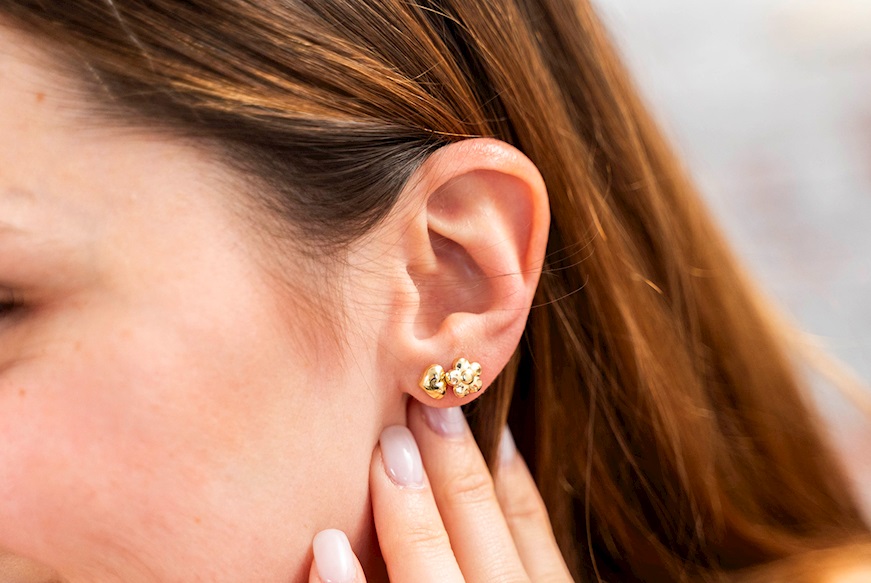 Earrings Heart gold 750‰ Selezione Zanolli