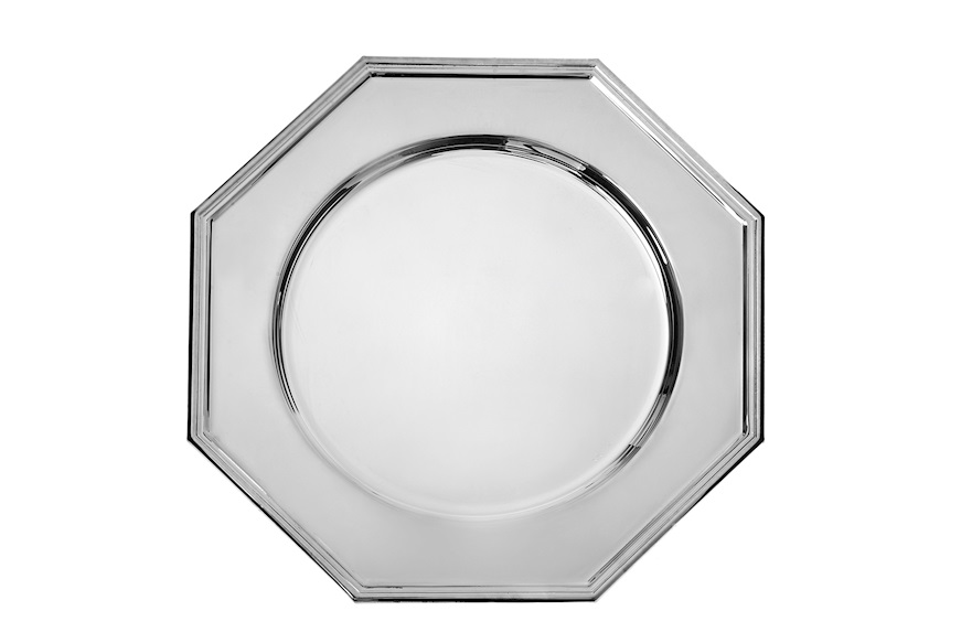 Tablemat silver plated in Octagonal style Selezione Zanolli
