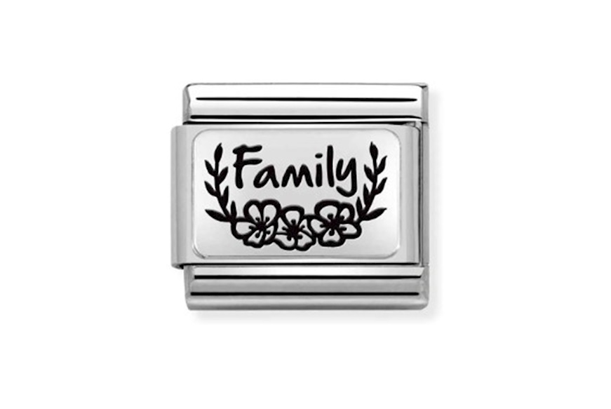 Family con fiori Composable acciaio e argento Nomination