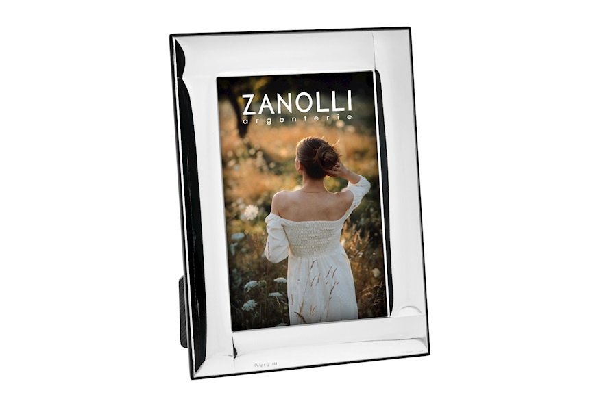 Picture Frame bilaminated Silver with flat band Zanolli