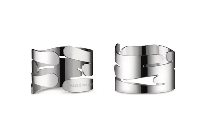 Napkin ring Barkring steel 2 pieces Alessi