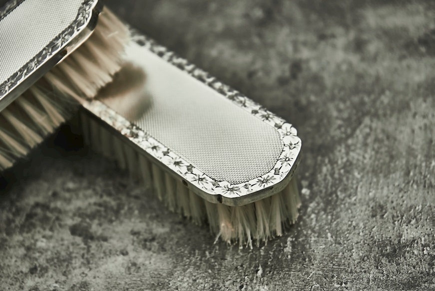 Clothes Brushes silver with guillochè decoration Selezione Zanolli