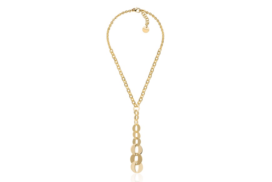 Necklace Dinamica round chain in gilded bronze Unoaerre