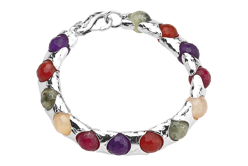 Bracelet Rainbow silver with multicolored stones Selezione Zanolli