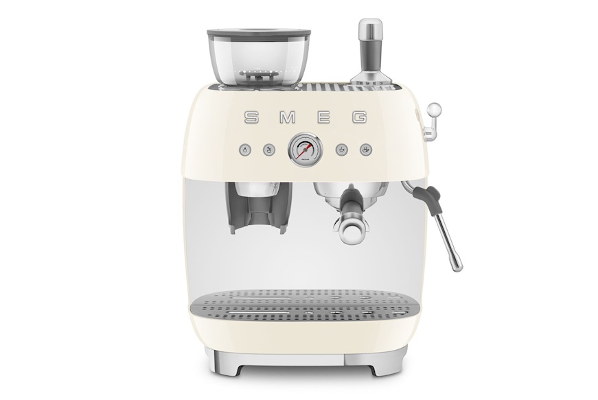 Coffee machine with coffee grinder cream Smeg