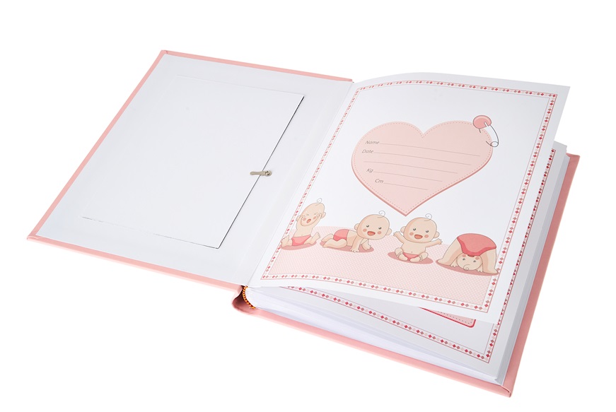 Album Teddy Bear with Heart pvd Silver pink Selezione Zanolli