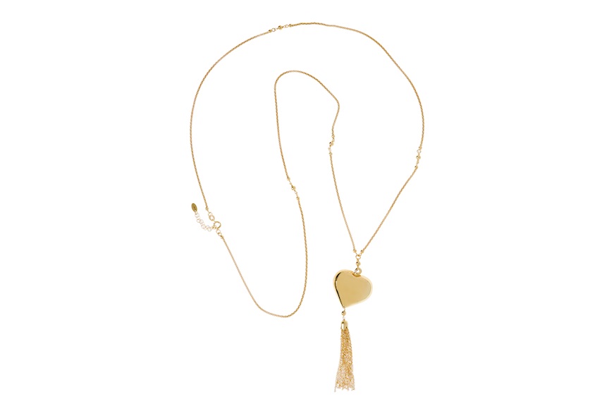Necklace silver golden with heart pendant Selezione Zanolli