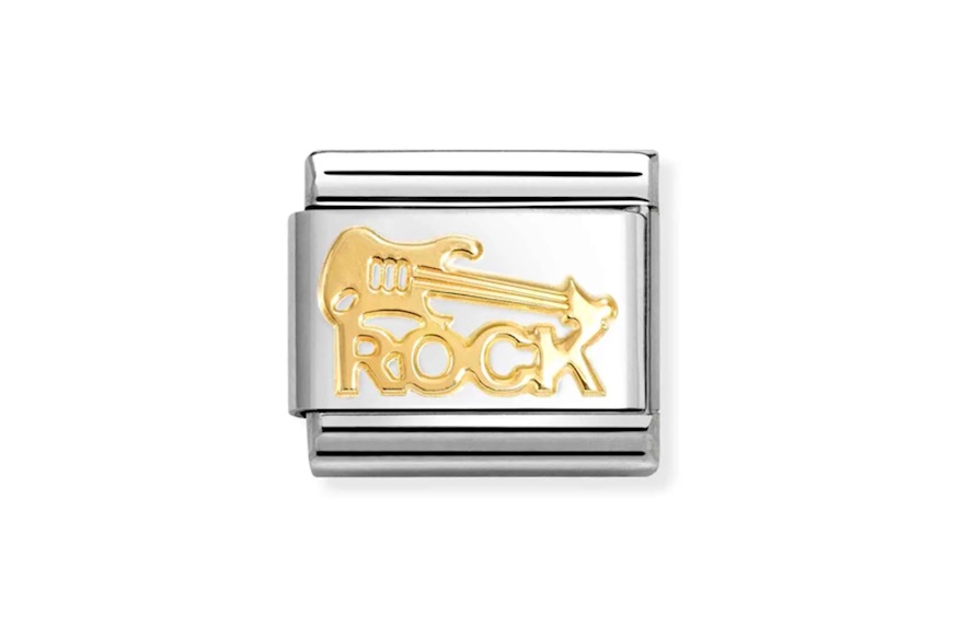 Chitarra Rock Composable acciaio e oro Nomination