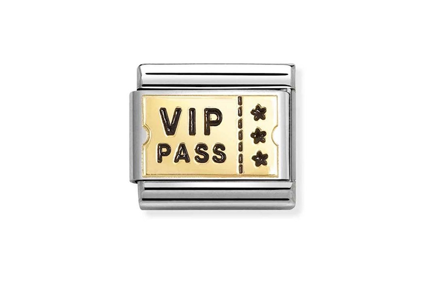 Vip Pass Composable acciaio e oro Nomination