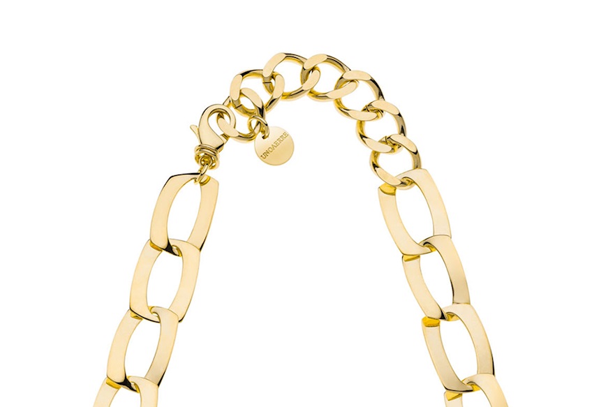 Collana Dinamica in bronzo dorato catena piatta Unoaerre