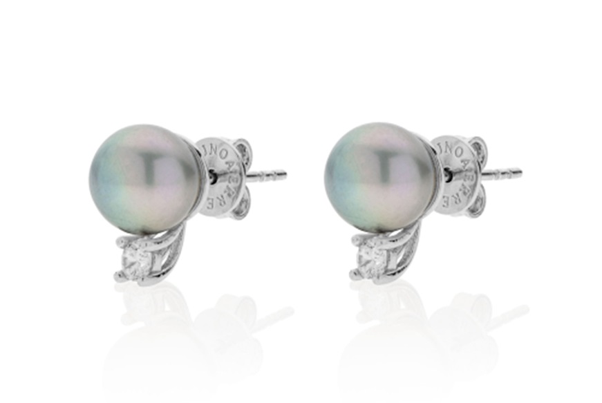Earrings Luxury silver with pearls and zircons Unoaerre