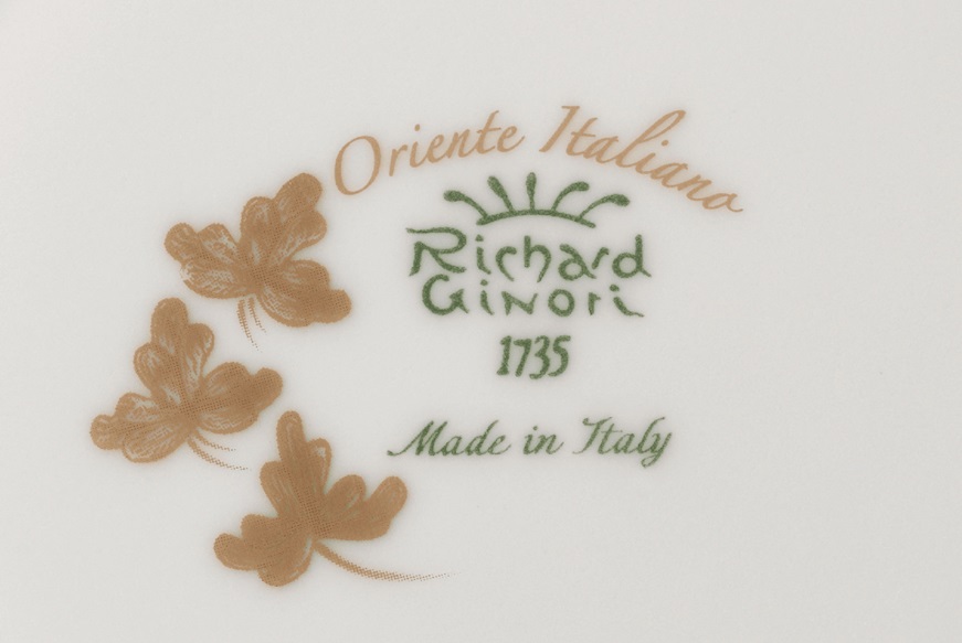 Bread plate Oriente Italiano Rubrum porcelain Richard Ginori