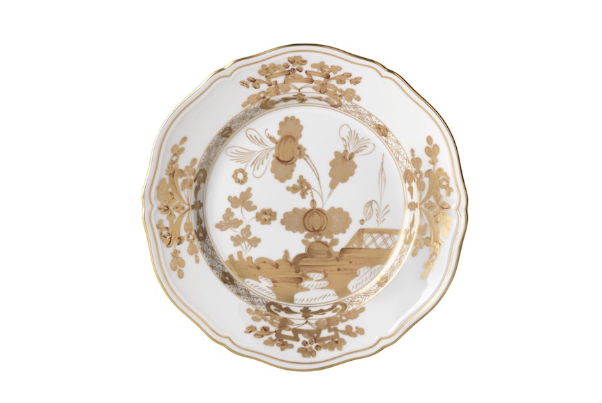 Dinner plate Oriente Italiano Aurum porcelain Richard Ginori