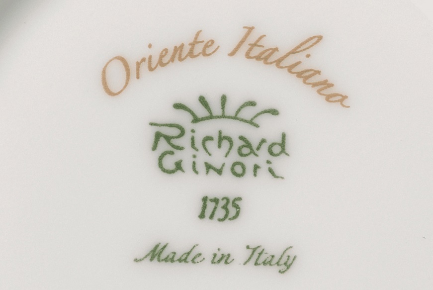 Piatto caffè Oriente Italiano Aurum porcellana Richard Ginori