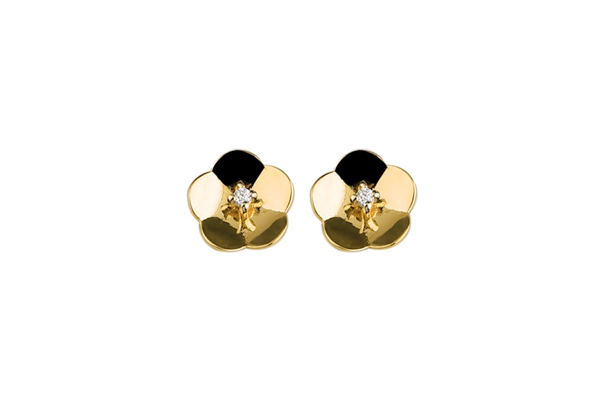 Earrings gold 750‰ with diamond Selezione Zanolli