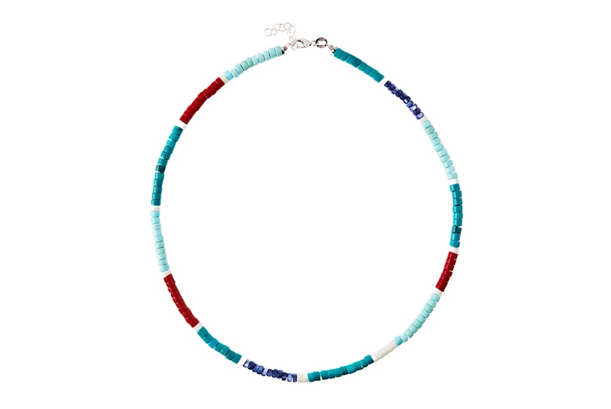 Necklace with multicolored ceramic stones Selezione Zanolli