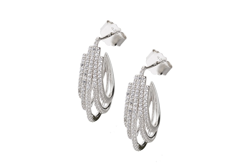 Earrings silver with zircons Sovrani