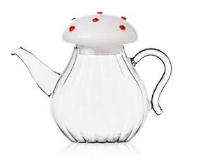 Idea regalo Natale Teiera fungo punti rossi Alice Ichendorf