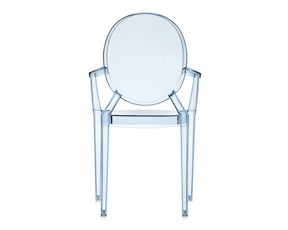 Sedia Lou Lou Ghost azzurro trasparente Kartell