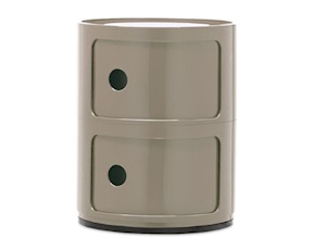 Cassettiera Componibile a due elementi colore tortora Kartell